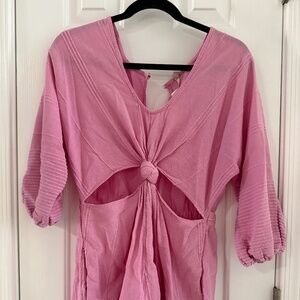 Free People Peekaboo Pink Romper
